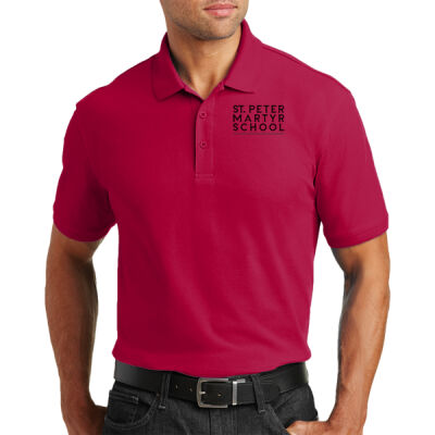 ADULT Red Polo with Logo Thumbnail